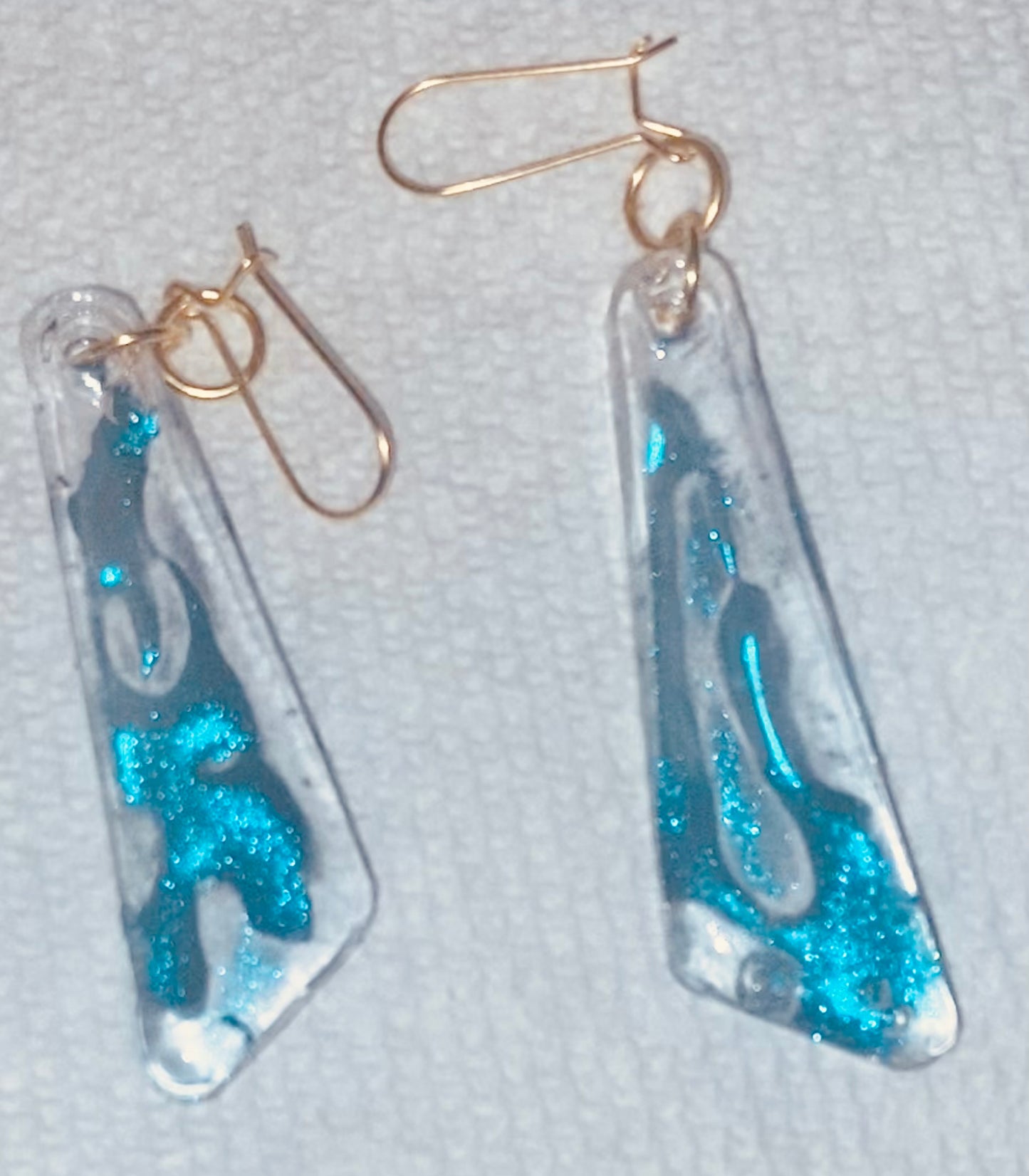 Handmade Resin Earrings w/Gold Plated Wires