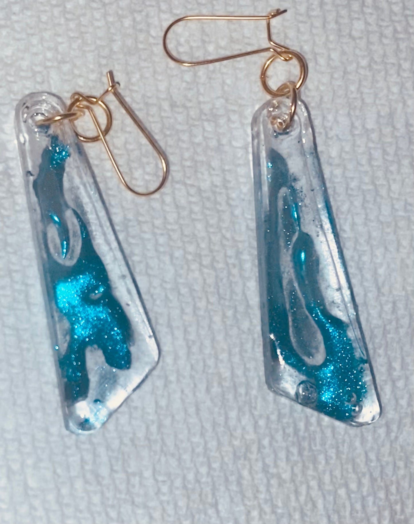 Handmade Resin Earrings w/Gold Plated Wires
