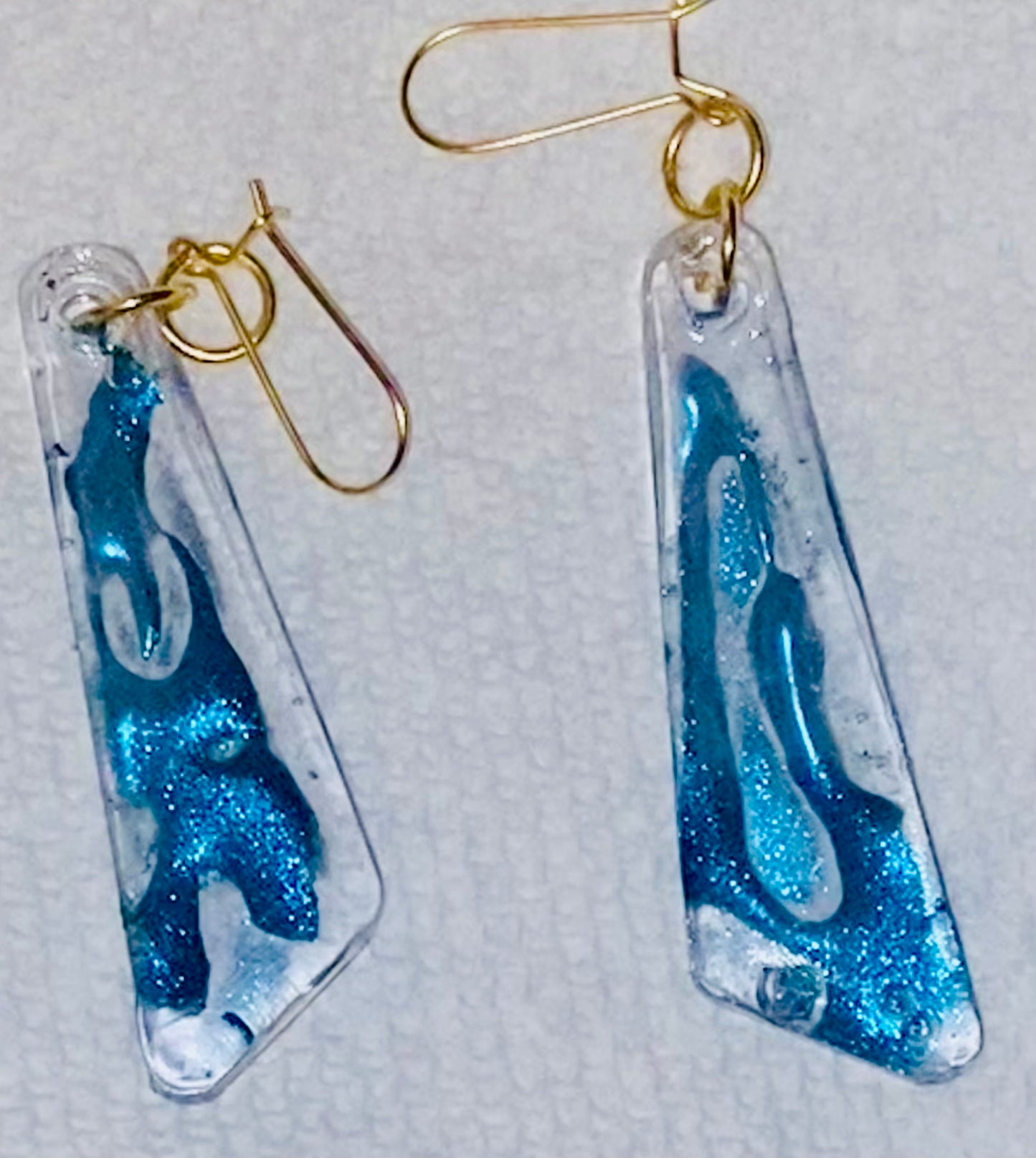 Handmade Resin Earrings w/Gold Plated Wires