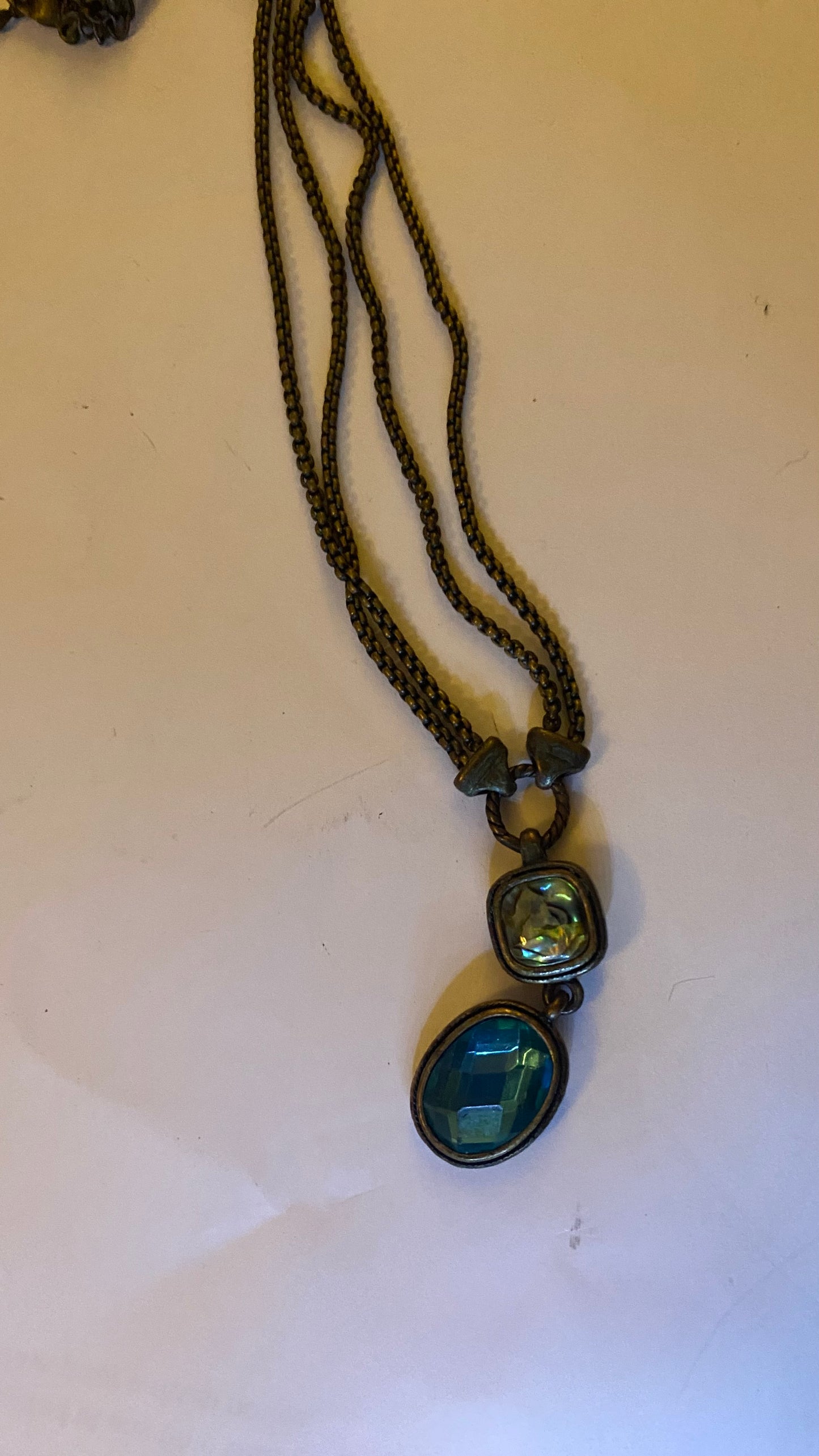 Beautiful Glass & Abalone Vintage Necklace