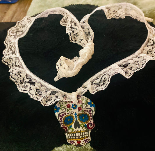 Large Skull Necklace for Halloween