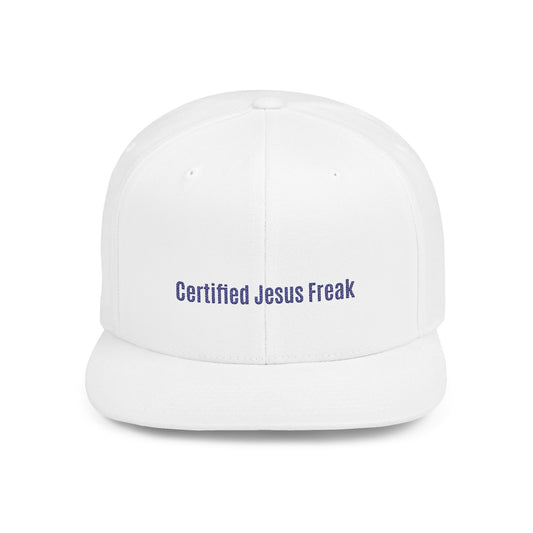 Certified Jesus Freak Flat Bill Snapback Hat