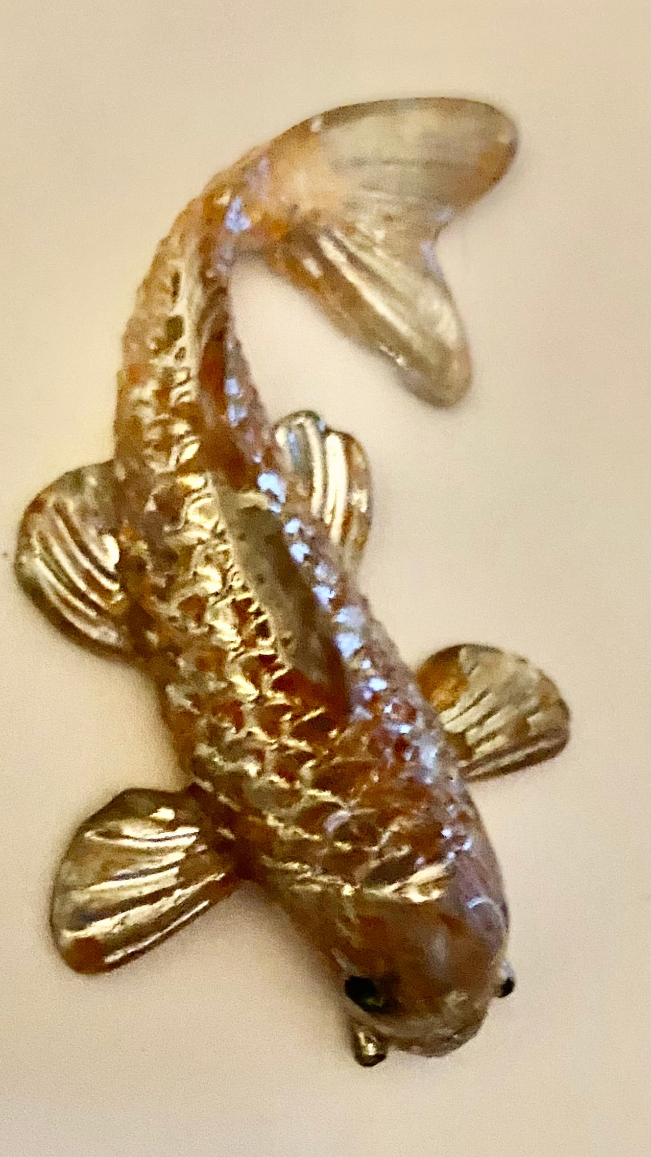 Resin Koi Fish, Orange Colored. Nice detail.