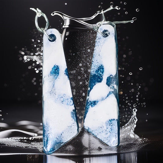 Resin Earrings w/Silver Plated Wires.