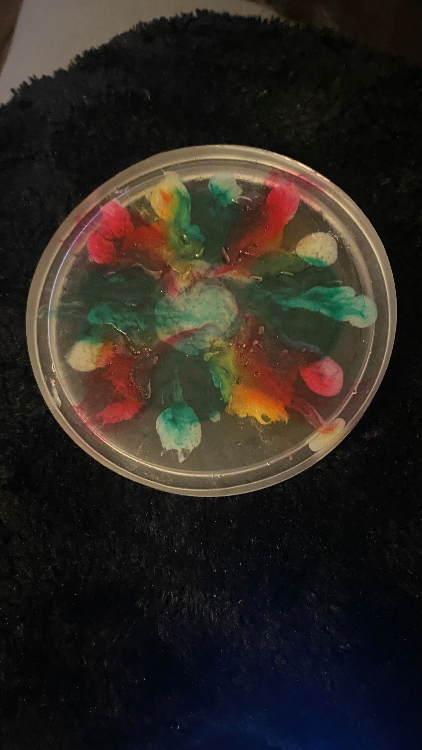 Multicolored Handmade Resin Coaster/Coin Tray