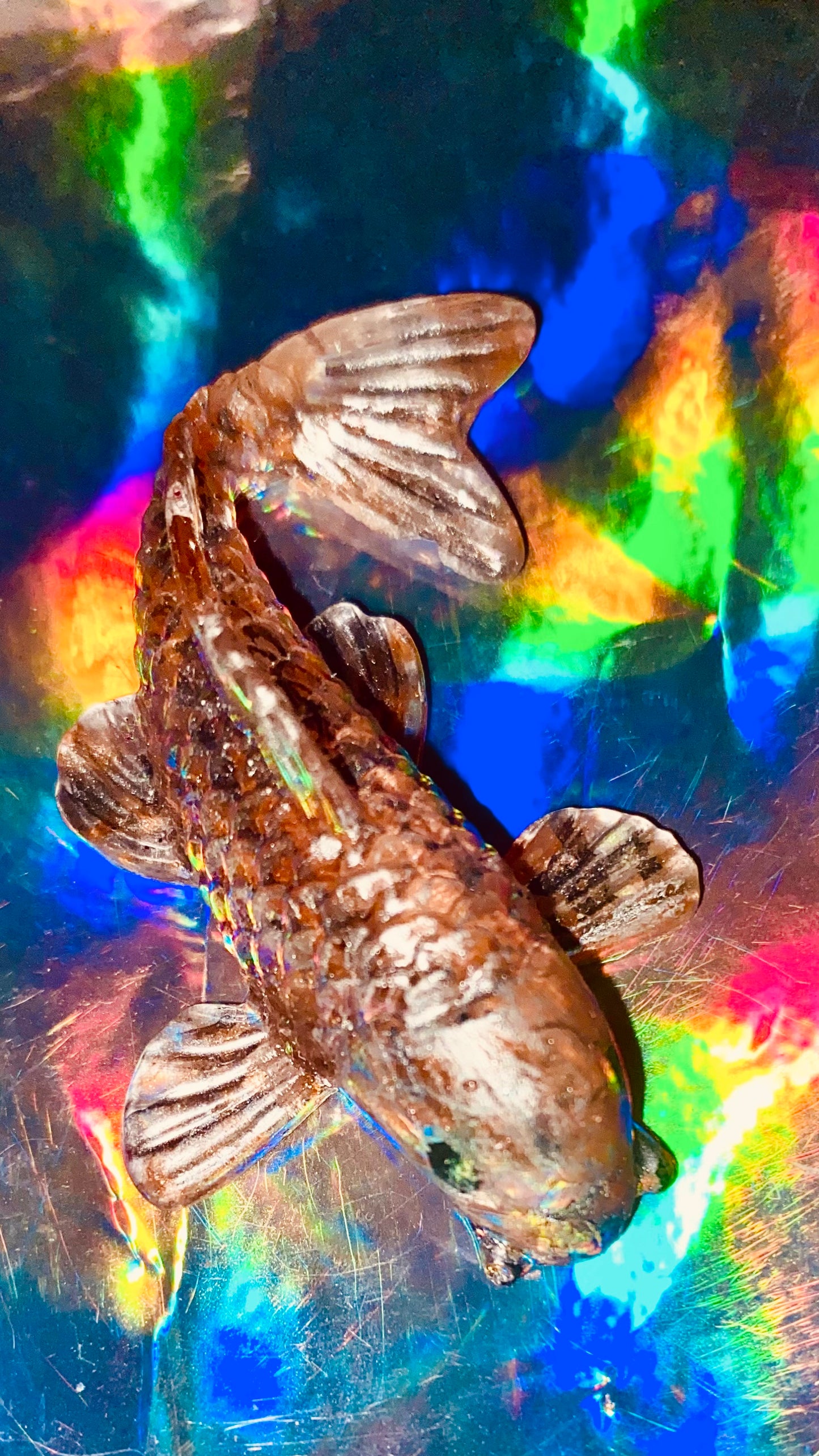 Resin Koi Fish, Orange Colored. Nice detail.