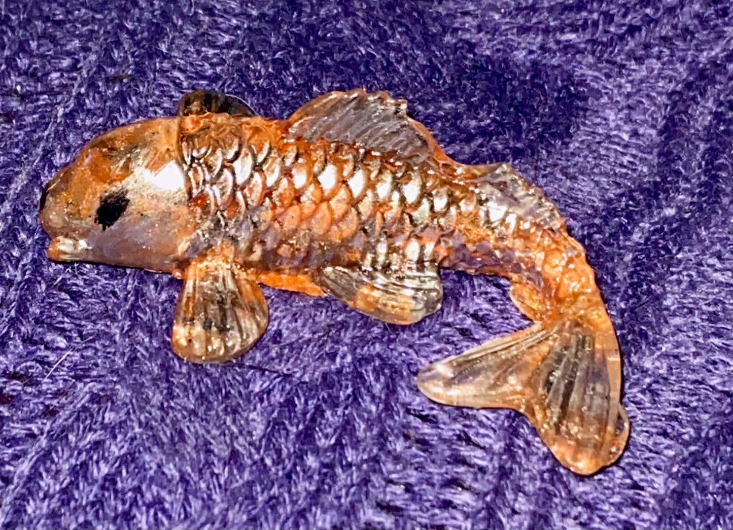 Resin Koi Fish, Orange Colored. Nice detail.