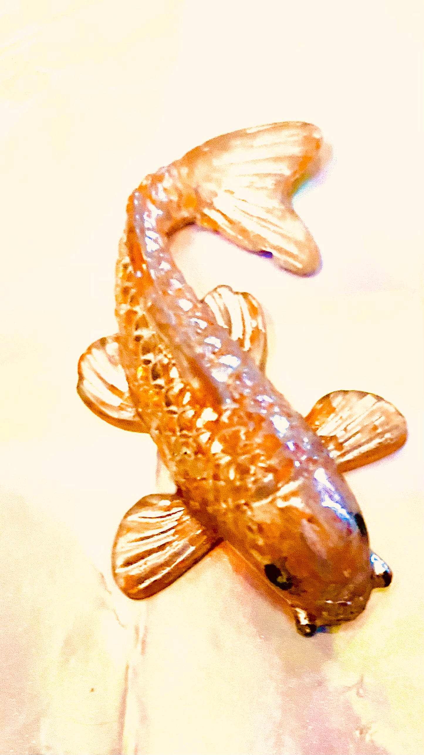 Resin Koi Fish, Orange Colored. Nice detail.