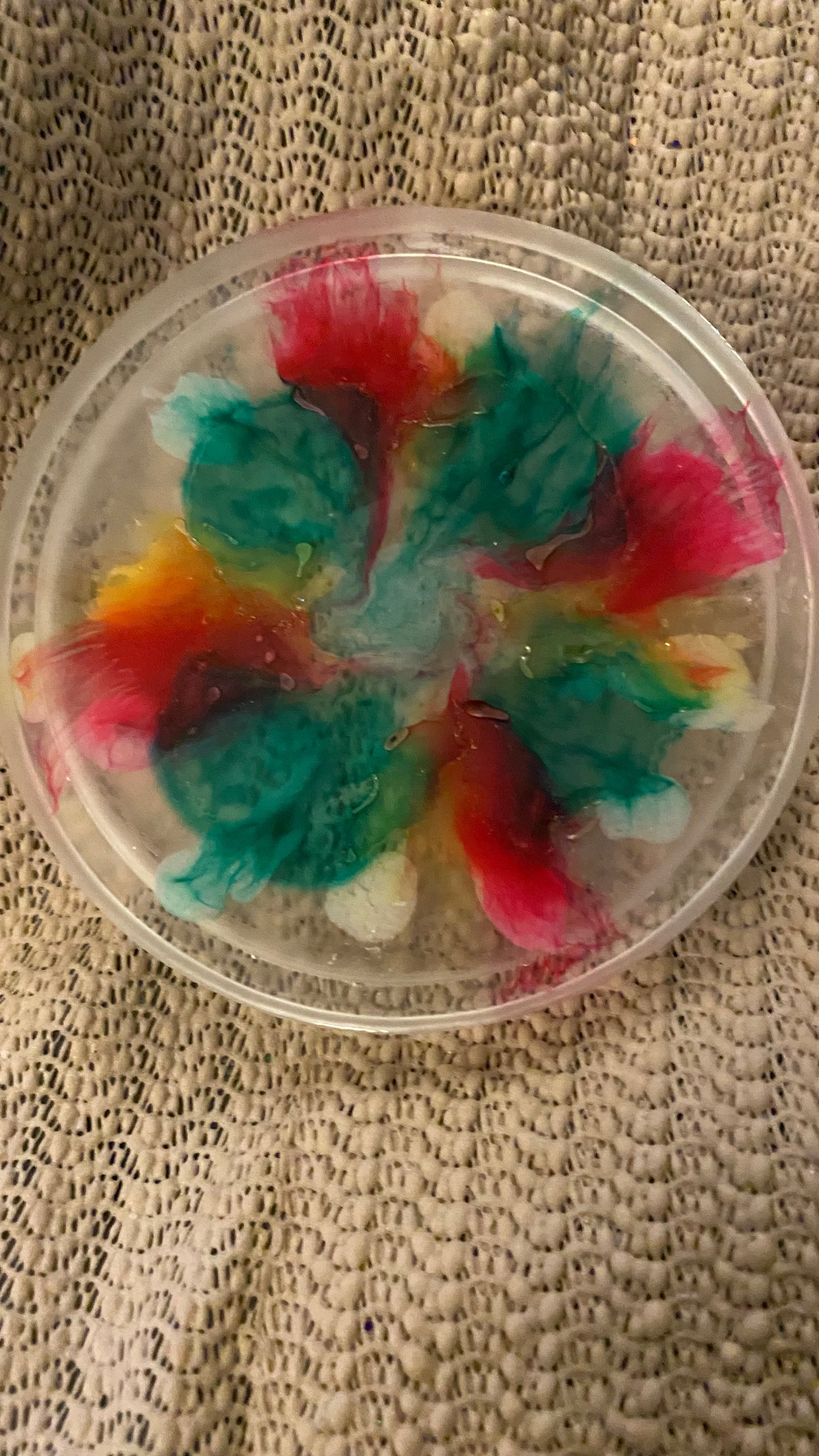 Multicolored Handmade Resin Coaster/Coin Tray
