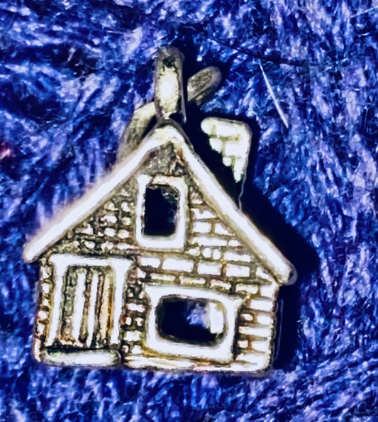 Sterling Silver Miniature Log Cabin