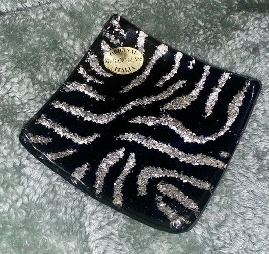 Original Murano Deco Glass Square Plate