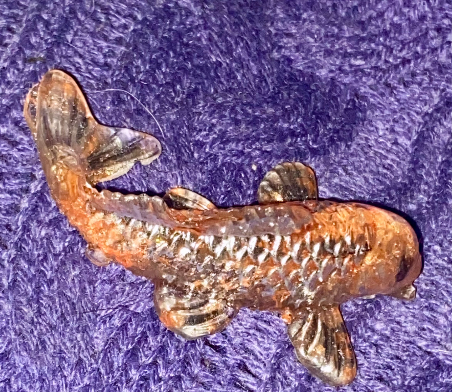 Resin Koi Fish, Orange Colored. Nice detail.